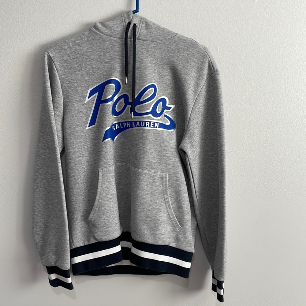 Polo Ralph Lauren hoodie in gray- size medium